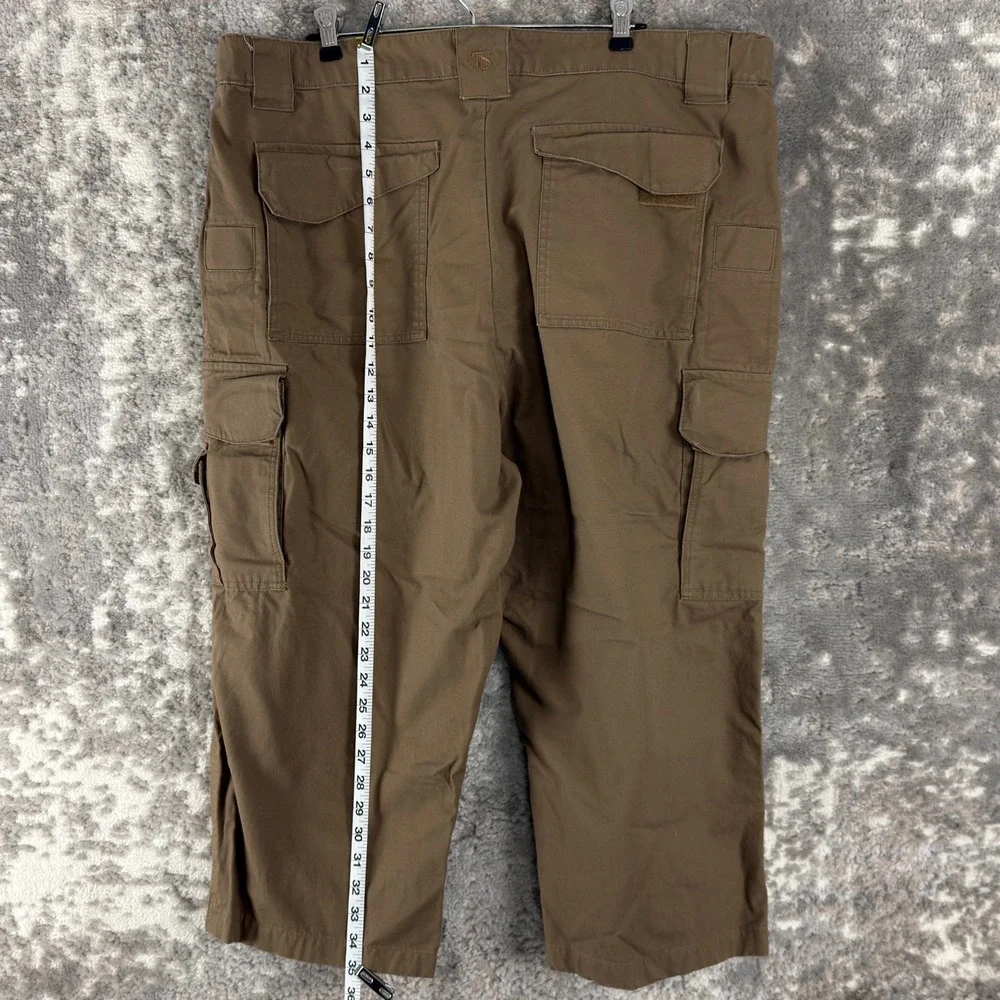 Tru Spec Size 42/30 L Cargo Cropped Capri Pants Brown Button Zip Outdoor‎